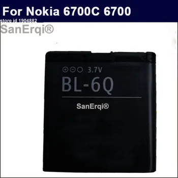 SanErqi протестированная замяна на литиево-йонна полимер батерията на телефона е BL-6Q за Nokia 6700C 6700 970 mah батерия