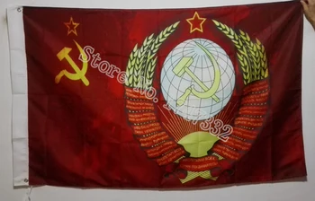 Руски СССР античен да направи на стария флаг ретро флаг 3x5 фута 150X90 см Custome флаг банер месинг, метал дупки