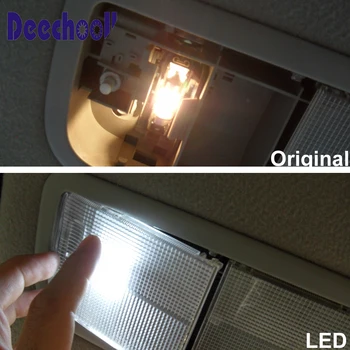 Deechooll 8pcs LED Car Dome Light for Mazda CX-3, Canbus лампа за вътрешно осветление за Mazda CX3 Map Vanity Mirror Dome Light