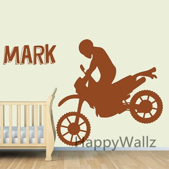 Потребителско име мотоциклет стикер на стената си САМ 