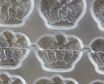 Императорска корона във формата на пластмасова прозрачна форма на PC пластмасова тава за печене поликарбонат бонбони желирани форми плесен, мухъл шоколад