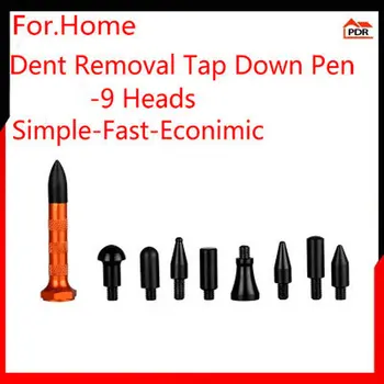 GREAT pdr инструменти Tap Down Pen With 9 Heads Hand Tools For Dent Отстраняване Paintless Dent Repair Ferramentas Безплатна доставка