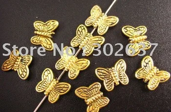 Безплатна доставка 600 бр. антични златни пеперуди распорные мъниста A24G
