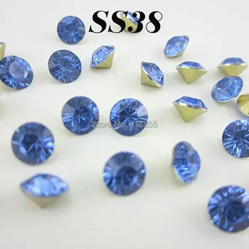 Безплатна доставка нов светло синьо SS38 (8-8.2 мм) 720 бр. смола, кристали Pointback, смола Pointback кристали направи си САМ украса