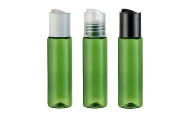 Зелена пластмасова бутилка домашен любимец 30ml, бутилка тоалетна вода, бутилка лосион с капак налягане