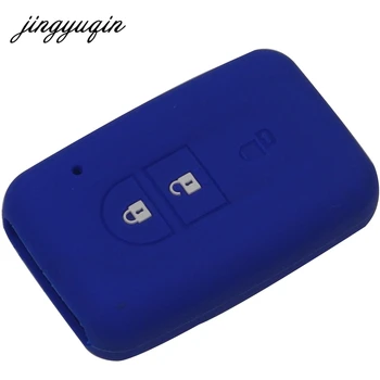 Jingyuqin 10 бр./лот силиконов калъф без ключ държач за Nissan Micra Xtrail Juke, Qashqai Duke Navara Remote Car Key Fob Cover