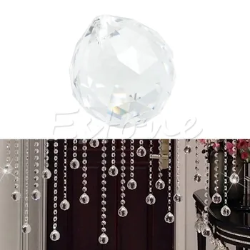 Ясен кристална топка лампа призми част от Сватбеният декор виси медальон 20 mm 30мм 40 мм