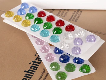 Високо качество на 10 бр./лот Aque цвят 30 мм кристал стъкло крайни топки (безплатни пръстени)за полилеи окачване / кристални осветителни детайли