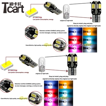 Tcart 8 x Error Free White-Interior LED Light за фолксваген vw golf 6 mk6 Package Комплект аксесоари четене вътрешни светлини