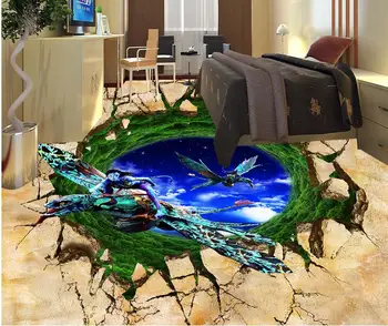 фото тапет 3d подовите настилки са самозалепващи се тапети синьо небе Аватар 3d теракот за хол спалня