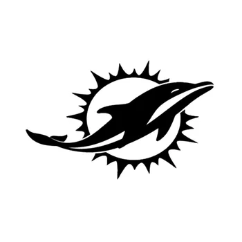 19.5 cm*12.4 cm делфините лого мода мотоциклет декор на колата стикер черен / сребрист S3-5369