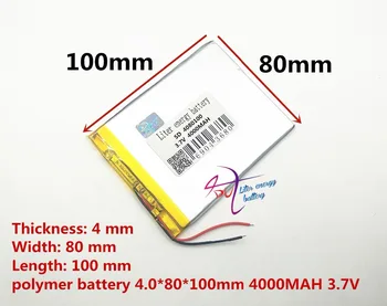 най-добрият батерия марка 4080100 3.7 V 4000mAh Battery Tablet PC tablet generic съвсем нов lithium polymer battery LG
