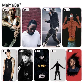 MaiYaCa хип-хоп, рапърът Еминем рап Корпуса Shell калъф за телефон Apple iPhone 8 7 6 6S Plus X 5 5S SE 5c на кутията