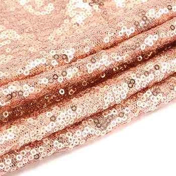 KiWarm Блестящи Rose Gold Пайета Fabric Table Runner for Home Holiday Wedding Party Decoration Crafts САМ Material 30 * 180cm