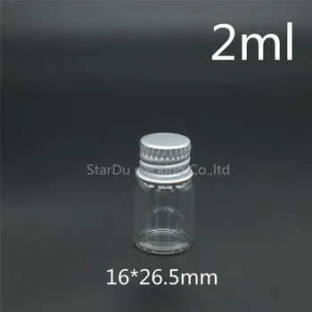 безплатна доставка 500 бр./лот от високо качество на 2 мл мини прозрачна стъклена бутилка празна преносим проба на флакон за еднократна употреба етерично масло буркан