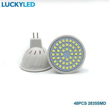 LUCKYLED Bombillas led GU5. 3 AC 220V /110V 3W 4W 5W 6W SMD 2835 / 5730 LED Spotlight for home lampada bulbs