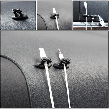 KOSOO Auto Accessories Small Multifunctional Car Headphone / USB Cable Fixed Charger Line Закопчалка Технологична Car Styling For BMW For Ford