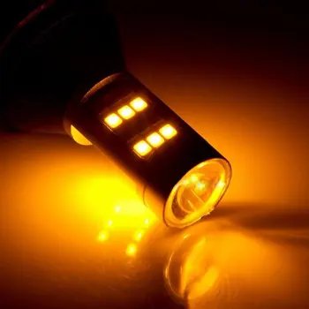T20 7440 7440NA 7441 992 White/Amber Switchback LED Turn Signal Light Canbus Error Free 2835 42SMD 800Lms LED с нагрузочным резистором