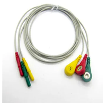 Безплатна доставка aaami holter recorder ECG leadwire, 3 жици, Snap, IEC D1. 5 to Snap 4.0 Holter кабели за Холтеровской ЕКГ машини