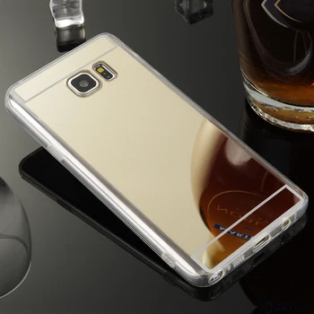 Note5 луксозен Блясък и огледален калъф за Samsung Galaxy Note 5 V N9200 Clear TPU Edge Ultra Slim гъвкава мека Капачка за сега вход Case