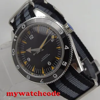 41 мм debert черно стерилна циферблат люминесцентный керамични bezel Miyota автоматично мъжки часовник луксозна марка за най-добрите механични часовници D85B