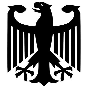 14 * 16.1 см класически немски ези флаг на купето на колата стикер аксесоари стайлинг автомобили етикети черен / сребрист C9-1163
