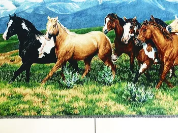 Красив и текстилен материал декор картина тичат коне художествени картини за дома Dec стенни Ar картина на гоблен на гоблен