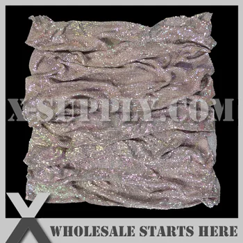 DHL Aluminum Metal Mesh Fabric, Pink Vitrail Color without Backing/For Bag, Shoe, Дънки, Decoration, Wedding, Clothing