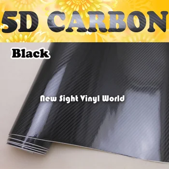 Премиум супер лъскаво черен 5D въглеродни влакна филм преобръщане на автомобила приключи на въздуха свободен балон за кола Motorcyle