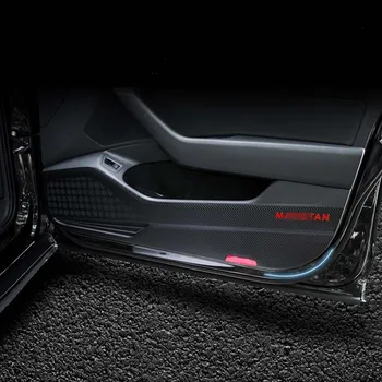 Ipoboo 4шт нов интериор въглеродни влакна врати страничния ръб на Анти-kick Защита Pad стикер за Mazda Axela Mazda3