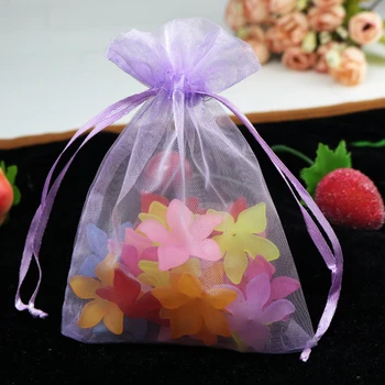 200 бр./лот Орхидея органза чанти 11x16 см сватбени сувенири от бонбони, подаръци, бижута опаковка чанти дантела органза подарък чанта чанти