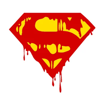 Автомобилни Стикери Супермен Флаг Карикатура Кръв Кървене Творчески Етикети Автоматично Предварително Стайлинг Водоустойчив D10