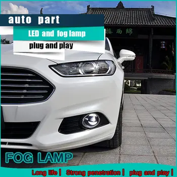 Оформление на автомобила дневен ходова светлина 2016 за Ford Mondeo LED фарове за мъгла, Auto Angel Eye фарове за мъгла LED DRL High&Low Beam бърза доставка