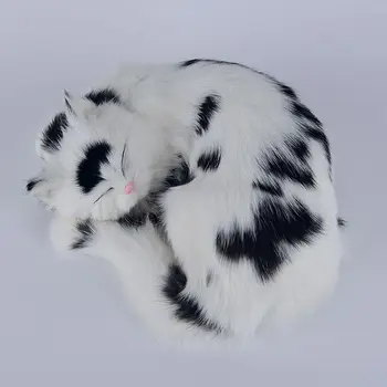 Спящата имитация на котката играчка полиетилен и старата черно-бяла котка кукла подарък от около 25x20x11cm 1011