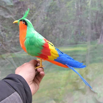 нов simulaiton четиридесет играчка реалистични, зелено и оранжево птица модел подарък от около 30 см