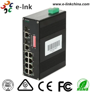 8-портов 10/100 м + 2-port 10/100/1000 SFP Combo 30 W PoE Power промишлен Ethernet комутатор