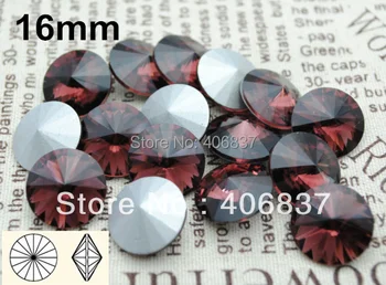 Безплатна Доставка! 100 бр./лот, 16 мм светло кестеняво Crystal de rivoli необичайни камъни, китайски високо качество Crystal de rivoli