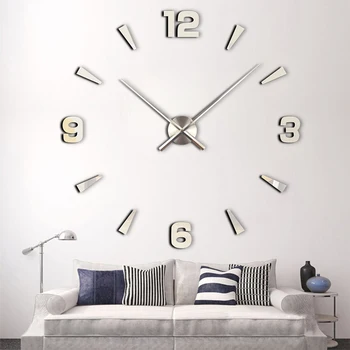 2018 промоция 3D стенни часовници САМ огледало акрилна стикер Duvar Saati кварцов часовник механизъм за часовници хол начало декор Reloj