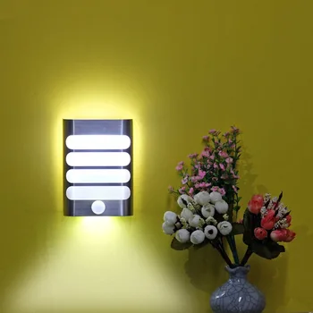 1 W USB безжични led инфрачервен PIR детектор за движение, с монтиран на стената лампа нощна светлина новост за спални, веранда антрета светлини лампа lamparas