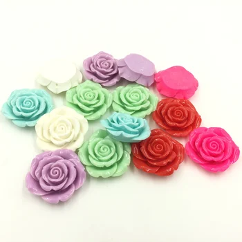 20pcs бонбони с цвят на катран розата е цветето форма на купол уплътняване на камеи кабошоны мъниста бижута занаяти като 43x41mm