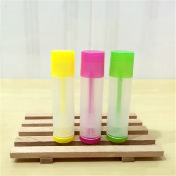 5 ml пластмасова тръба, масло за устни прозрачен зелено и жълто празна бутилка червило ръчно изработени Batom САМ Cream Containers
