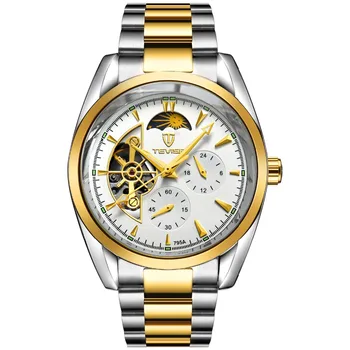TEVISE мъжки часовници най-добрата марка механични часовници луксозни светещи автоматични часовници мъжки часовници бизнес ръчен часовник е най-добрият подарък
