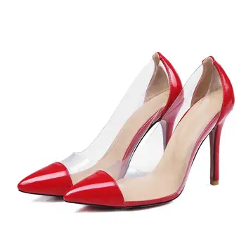 Asumer остър нос гореща разпродажба дамски Обувки пролет есен високи тънки токчета на обувки голям размер 32-47 пу договор дамски обувки партия