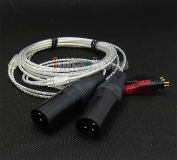 3pin XLR мъжки PCOCC + посеребренный кабел за Sennheiser HD525 HD545 HD565 HD650 HD600 HD580 LN004739