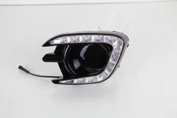1 чифт лъскаво черен DRL дневни светлини за шофиране фарове за Mitsubishi Pajero Sport 2013-