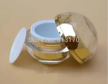 15 грама на празен акрилни крем jar PMMA двойна стена обхват на кръгла форма сенки за очи сам за еднократна употреба проба jar безплатна доставка
