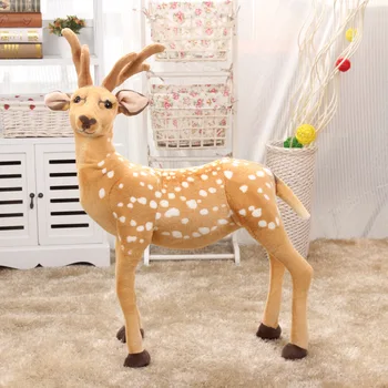 голям 65x90cm моделиране петнист елен плюшен кукла играчка за декорация на дома, подарък за рожден ден h2834