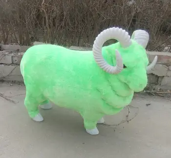 голяма симулация овче играчка реалистично занаят, светло зелено овче кукла подарък от около 55x42cm