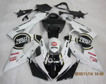 Горещи продажба, oem gsxr обтекатели за Suzuki GSXR1000 2005-2006 черно LUCKY STRIKE Race Bike Bodyworks обтекател (шприцоване)