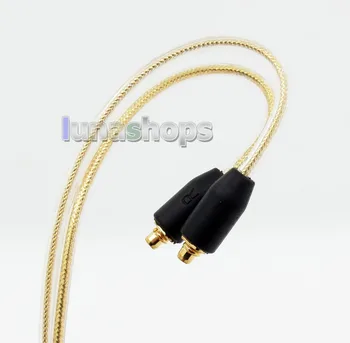 С кука за слушалки златна / сребърна фолио Mic Control TPE кабел за Shure SE215 SE315 SE425 SE535 SE846 MMCX
